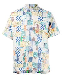 Мужская разноцветная рубашка с коротким рукавом с принтом от Engineered Garments