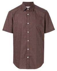 Мужская разноцветная рубашка с коротким рукавом с принтом от Gieves & Hawkes