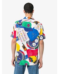 Мужская разноцветная рубашка с коротким рукавом с принтом от Polo Ralph Lauren