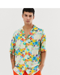 Мужская разноцветная рубашка с коротким рукавом с принтом от Reclaimed Vintage