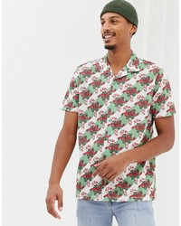 Мужская разноцветная рубашка с коротким рукавом с принтом от Urban Threads