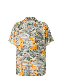 Мужская разноцветная рубашка с коротким рукавом с цветочным принтом от Off-White