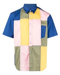 Мужская разноцветная рубашка с коротким рукавом от Comme des Garcons Homme Deux
