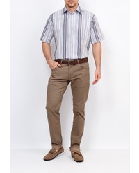 Мужская разноцветная рубашка с коротким рукавом от GREG