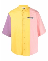 Мужская разноцветная рубашка с коротким рукавом от Moschino