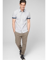 Мужская разноцветная рубашка с коротким рукавом от s.Oliver