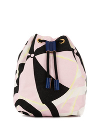 Разноцветная сумка-мешок с принтом