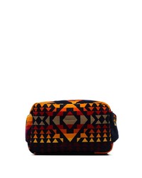 Разноцветная сумка почтальона из плотной ткани с принтом от Sacai