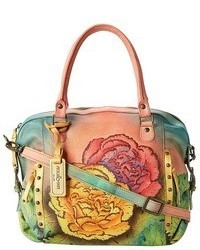 Разноцветная сумка с цветочным принтом