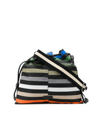 Разноцветная сумка через плечо из плотной ткани в горизонтальную полоску от Sonia Rykiel