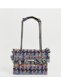 Разноцветная твидовая сумка через плечо от Kurt Geiger London