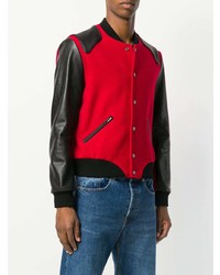 Мужская разноцветная университетская куртка от Saint Laurent
