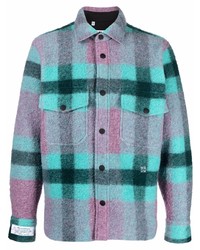 Мужская разноцветная фланелевая куртка-рубашка в шотландскую клетку от MSGM