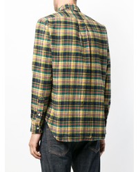 Мужская разноцветная фланелевая рубашка с длинным рукавом в клетку от Gitman Vintage