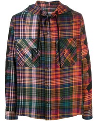 Мужская разноцветная фланелевая рубашка с длинным рукавом в шотландскую клетку от Off-White