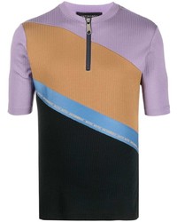 Мужская разноцветная футболка на пуговицах от Viktor & Rolf
