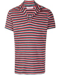 Мужская разноцветная футболка-поло в горизонтальную полоску от Orlebar Brown