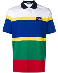 Мужская разноцветная футболка-поло в горизонтальную полоску от Polo Ralph Lauren