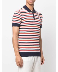 Мужская разноцветная футболка-поло в горизонтальную полоску от Orlebar Brown