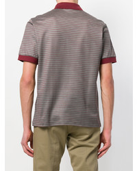 Мужская разноцветная футболка-поло в горизонтальную полоску от Brioni