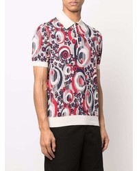 Мужская разноцветная футболка-поло с принтом от Prada