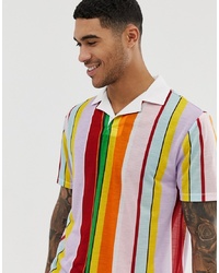 Мужская разноцветная футболка-поло с принтом от ASOS DESIGN