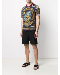 Мужская разноцветная футболка-поло с принтом от Dolce & Gabbana