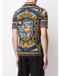 Мужская разноцветная футболка-поло с принтом от Dolce & Gabbana