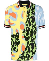 Мужская разноцветная футболка-поло с принтом от Raf Simons X Fred Perry