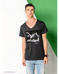 Мужская разноцветная футболка с v-образным вырезом с принтом от Boom Bap Wear