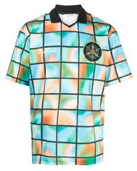 Мужская разноцветная футболка с v-образным вырезом с принтом от Wood Wood
