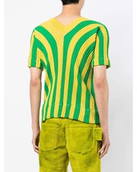 Мужская разноцветная футболка с v-образным вырезом от Bottega Veneta