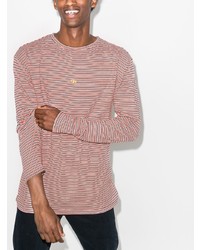 Мужская разноцветная футболка с длинным рукавом в горизонтальную полоску от 424