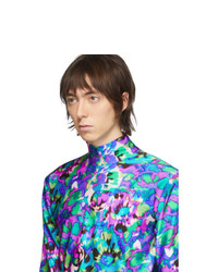 Мужская разноцветная футболка с длинным рукавом с цветочным принтом от Dries Van Noten