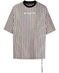 Мужская разноцветная футболка с круглым вырезом в вертикальную полоску от Mastermind Japan