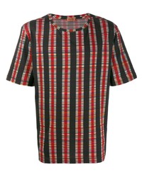 Мужская разноцветная футболка с круглым вырезом в вертикальную полоску от Missoni