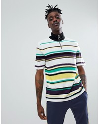 Мужская разноцветная футболка с круглым вырезом в горизонтальную полоску от ASOS DESIGN