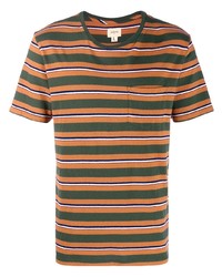 Мужская разноцветная футболка с круглым вырезом в горизонтальную полоску от Bellerose