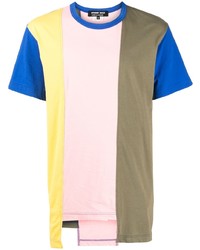 Мужская разноцветная футболка с круглым вырезом в горизонтальную полоску от Comme des Garcons Homme Deux