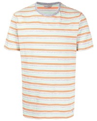 Мужская разноцветная футболка с круглым вырезом в горизонтальную полоску от Gieves & Hawkes