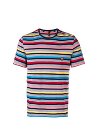 Мужская разноцветная футболка с круглым вырезом в горизонтальную полоску от Missoni Mare