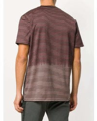 Мужская разноцветная футболка с круглым вырезом в горизонтальную полоску от Lanvin