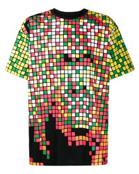Мужская разноцветная футболка с круглым вырезом в клетку от Ktz
