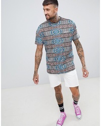 Мужская разноцветная футболка с круглым вырезом с геометрическим рисунком от Roadies