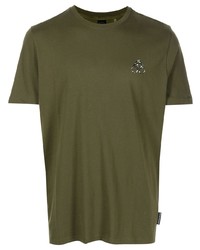 Мужская разноцветная футболка с круглым вырезом с камуфляжным принтом от Moose Knuckles