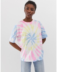 Женская разноцветная футболка с круглым вырезом с принтом тай-дай от ASOS DESIGN