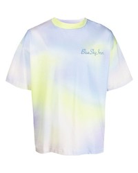 Мужская разноцветная футболка с круглым вырезом с принтом тай-дай от BLUE SKY INN
