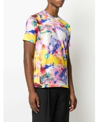 Мужская разноцветная футболка с круглым вырезом с принтом тай-дай от Comme Des Garcons SHIRT