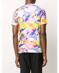 Мужская разноцветная футболка с круглым вырезом с принтом тай-дай от Comme Des Garcons SHIRT