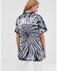 Женская разноцветная футболка с круглым вырезом с принтом тай-дай от Converse